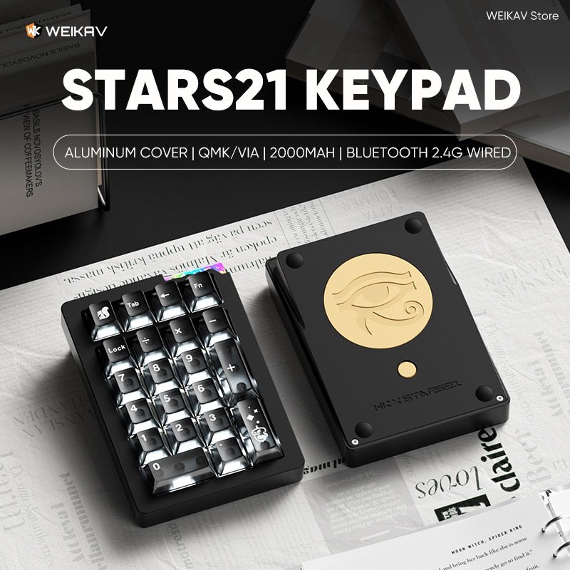 Keyboard Numpad Separate - Original WEIKAV Stars21 Kabellose Aluminium-Tastatur Bluetooth