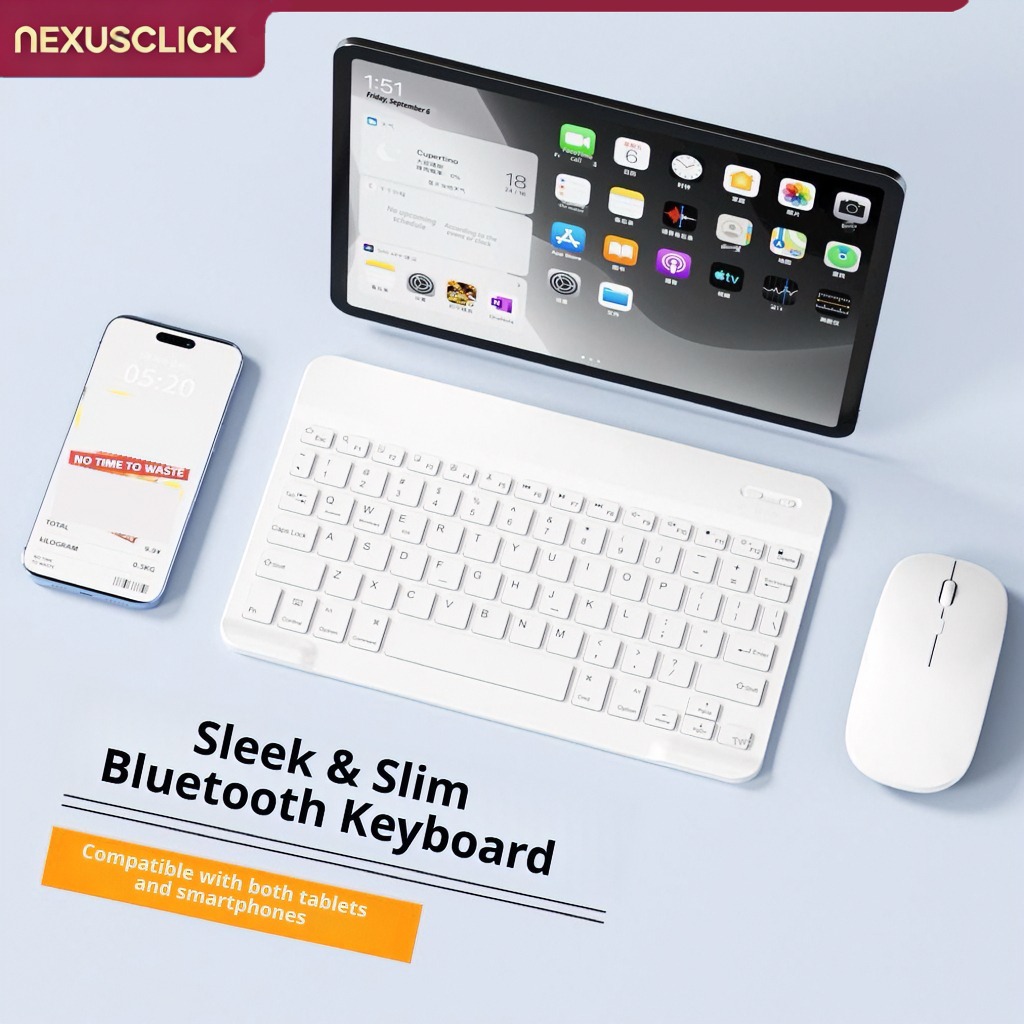 Gaming Accessories Uk - NexusClick Bluetooth-Tastatur und -Maus für iPad,