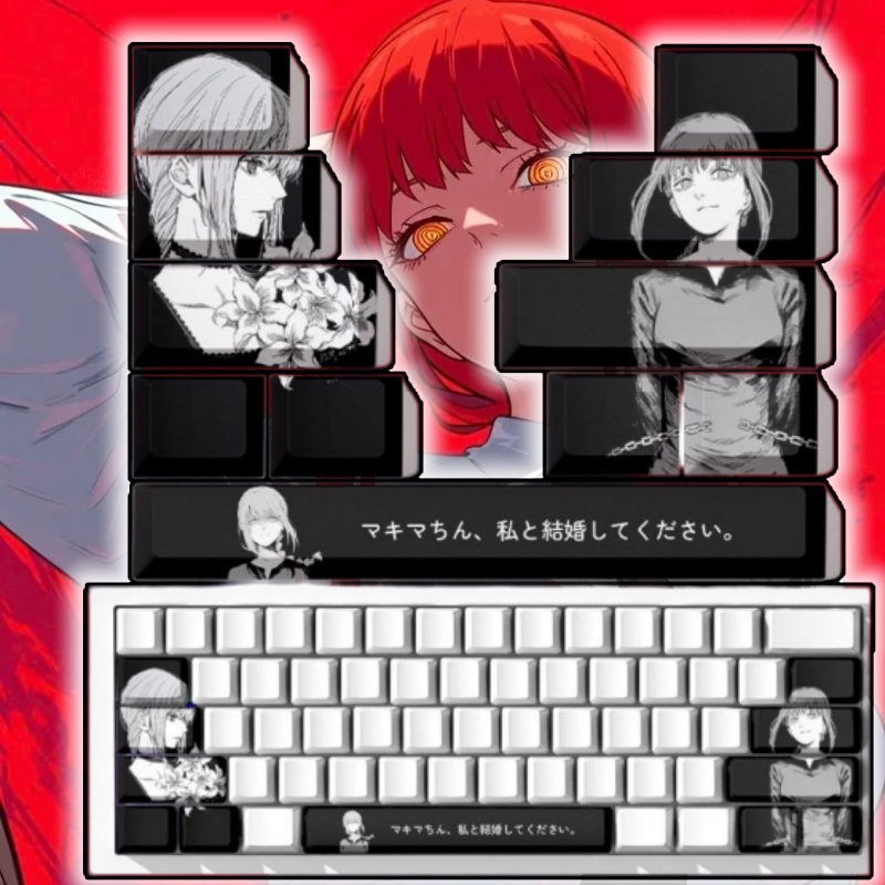 Gaming Accessories Men - Chainsaw Man Makima Theme Anime-Tastenkappen für
