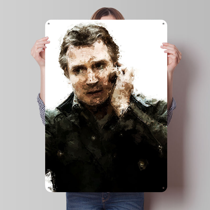Gaming Accessories Europe - Liam Neeson Kunstwerk Druckposter Maßgefertigte Retro-Wandkunst