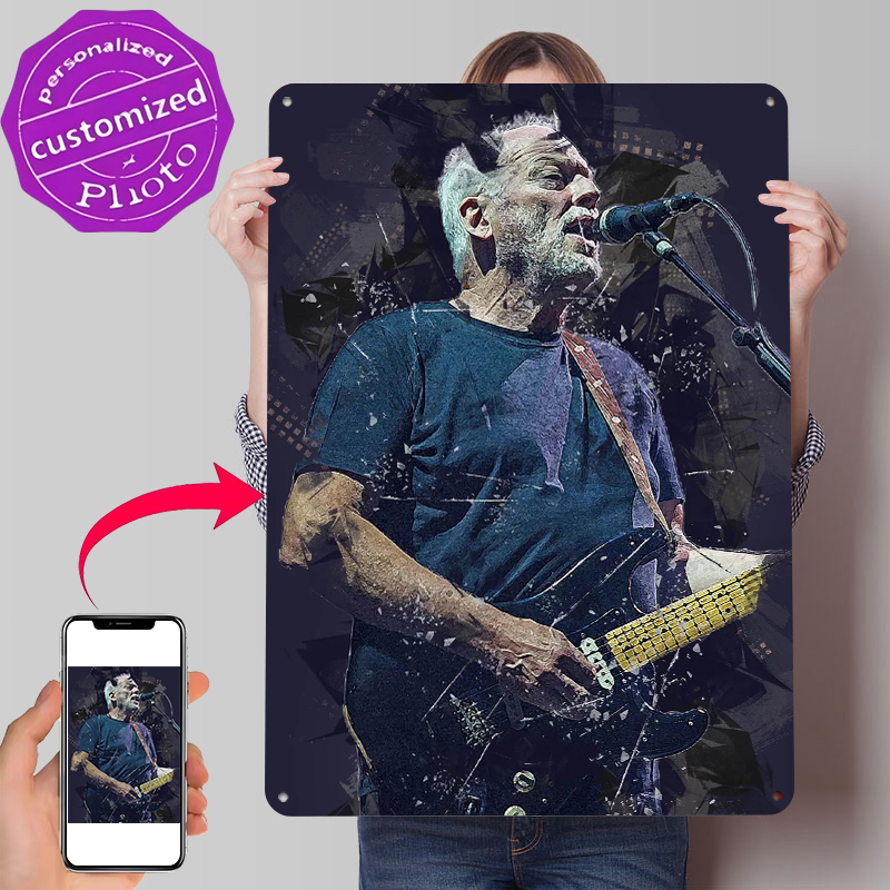 Gaming Accessories Men - David Gilmour Metallposter Individualisierte Wandkunst Retro