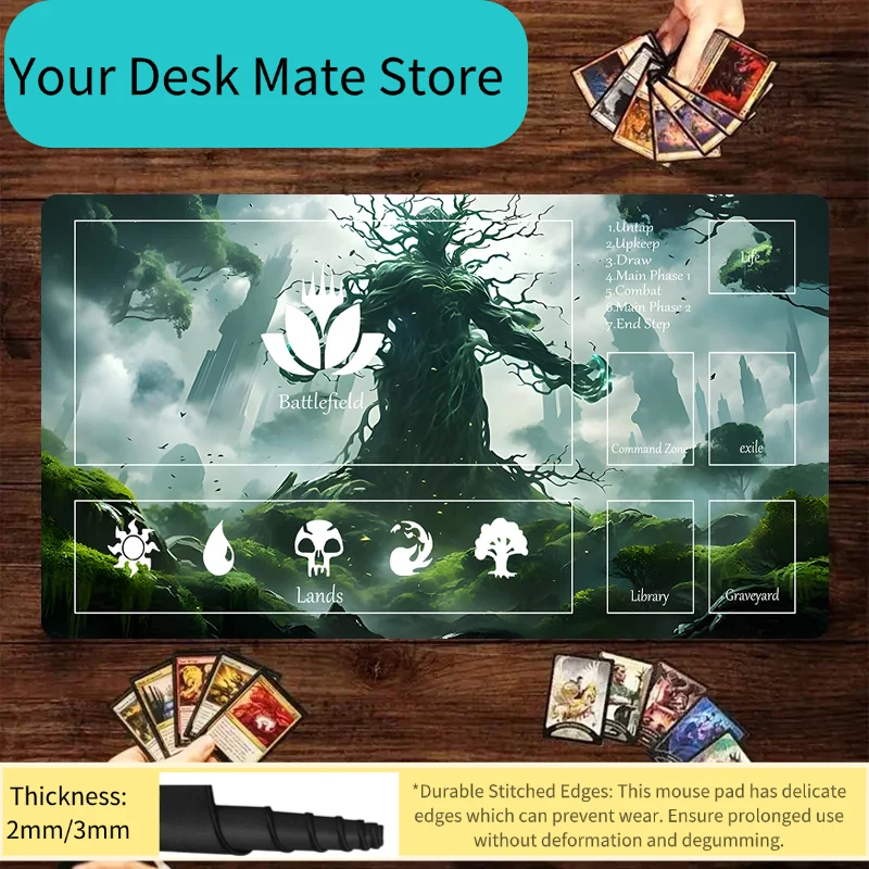 Gaming Accessories Men - Grüner Riesenbaum-Mann Mauspad Spielmatte Magische Sammelkarten-Spielmatten