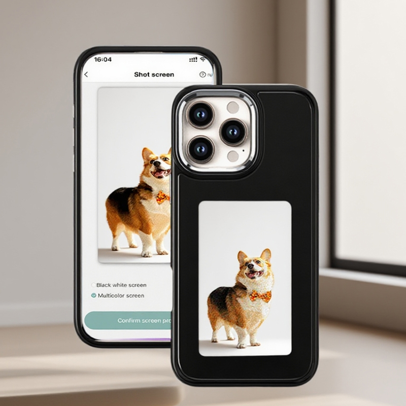 Gaming Accessories Storage - DIY E-Ink-Bildschirm-Telefonhülle NFC für iPhone 15