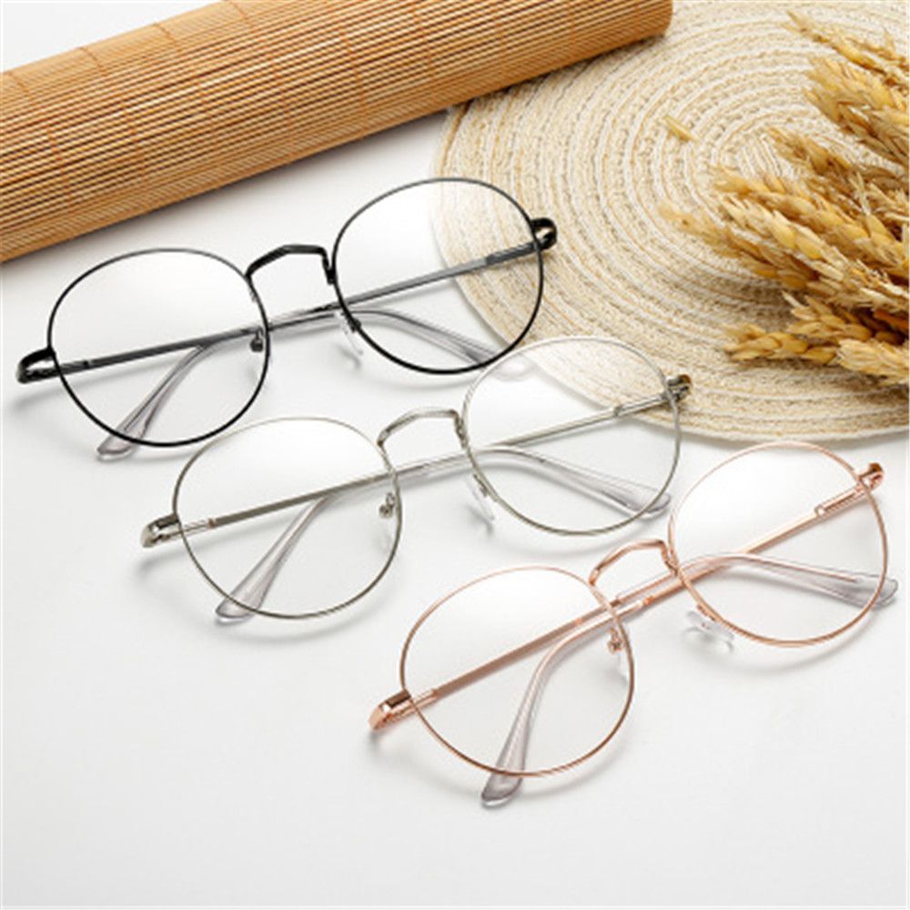 Gaming Accessories Men - Vintage Metall runde Brille Rahmen Frauen