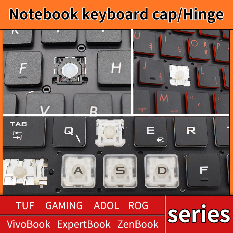 Gaming Accessories Uk - Ersatz-Tastenkappe, Tastenkappe, Gummi-Scheren-Clip-Scharnier für ASUS TUF