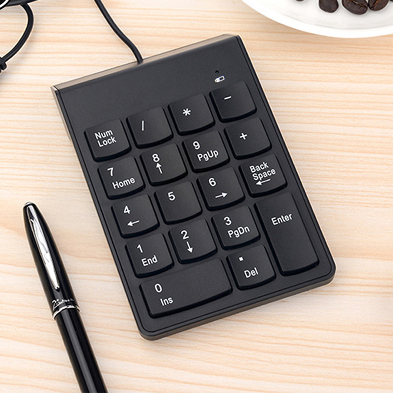 Keyboard Numpad Separate - 18-Tasten USB-Kabel Numerische Tastatur Mini-Ziffernblock Tastatur