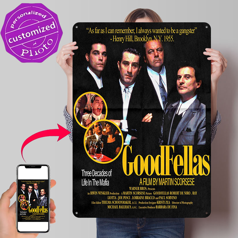 Gaming Accessories Men - GoodFellas Film Personalisiertes 3D Strukturiertes Metallposter