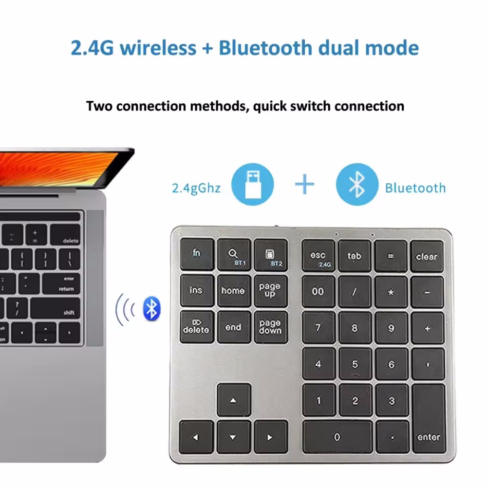 2,4 GHz Wireless + Bluetooth N – Keyboard Numpad Separate Bewertung und Preis