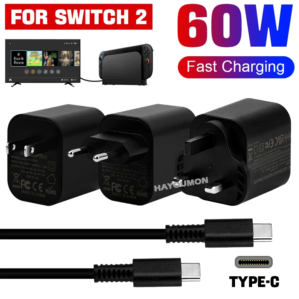 UK US EU 60W Typ-C AC-Adapter  – Gaming Accessories Uk Bewertung und Preis