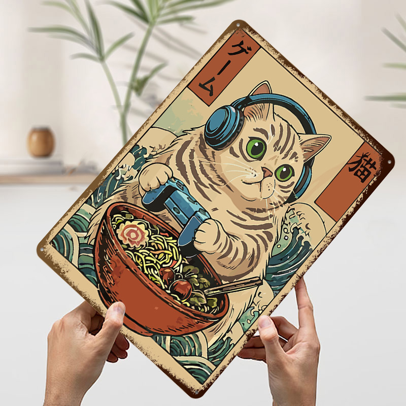 Gaming-Katze Ramen Blechschild – Gaming Accessories Europe Bewertung und Preis
