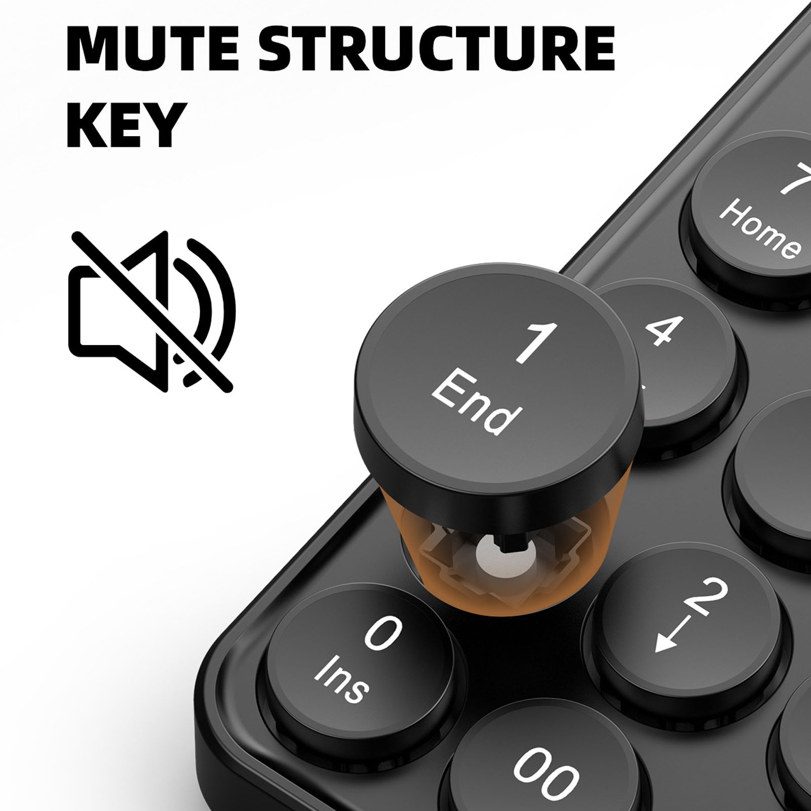 Mini-Ziffernblock mit runden T – Keyboard Numpad Separate Bewertung und Preis