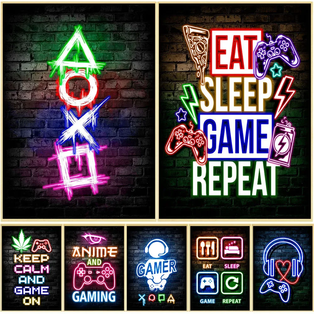 Gaming Neon Eat Sleep Game Rep – Gaming Accessories Decor Bewertung und Preis