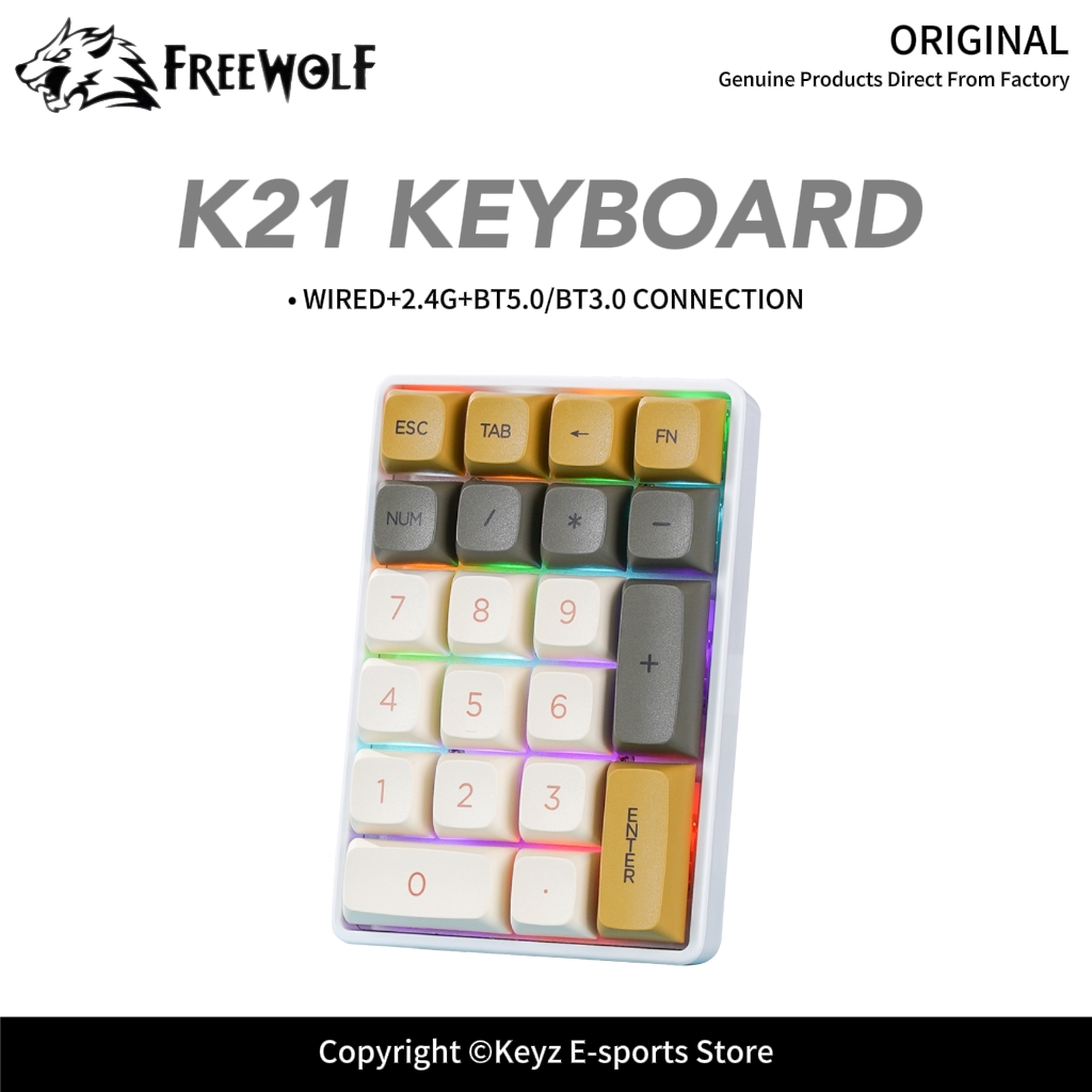 K21 Tri-Mode Mechanisches Nume – Keyboard Numpad Separate Bewertung und Preis